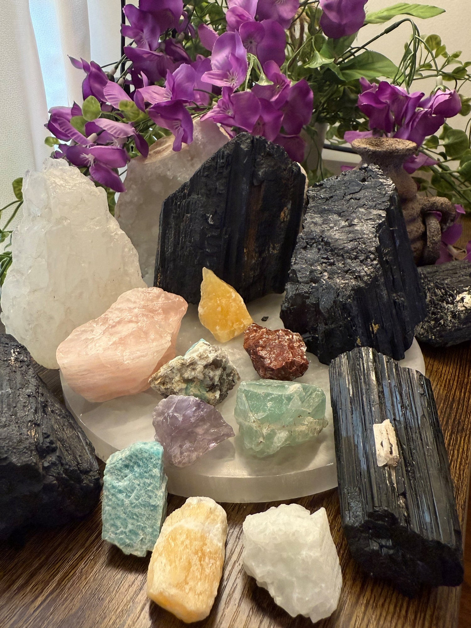 Assorted Raw Crystals & Stones.